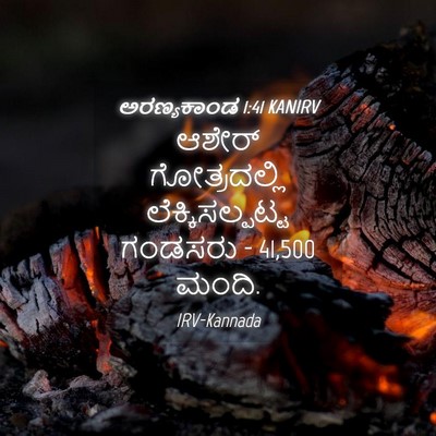Picture 04 - ಅರಣ್ಯಕಾಂಡ 1:41 KANIRV - ಆಶೇರ್ ಗೋತ್ರದಲ್ಲಿ - Bible Verse Picture