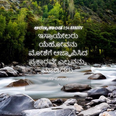 Picture 04 - ಅರಣ್ಯಕಾಂಡ 1:54 KANIRV - ಇಸ್ರಾಯೇಲರು - Bible Verse Picture