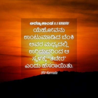 Picture 04 - ಅರಣ್ಯಕಾಂಡ 11:3 KANIRV - ಯೆಹೋವನು ಉಂಟುಮಾಡಿದ - Bible Verse Picture