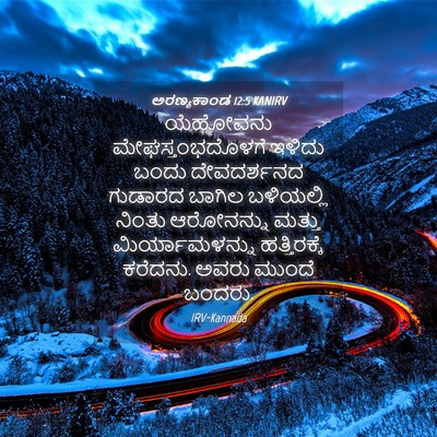 Picture 04 - ಅರಣ್ಯಕಾಂಡ 12:5 KANIRV - ಯೆಹೋವನು - Bible Verse Picture