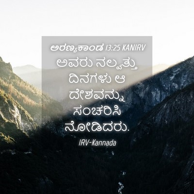 Picture 04 - ಅರಣ್ಯಕಾಂಡ 13:25 KANIRV - ಅವರು ನಲ್ವತ್ತು - Bible Verse Picture