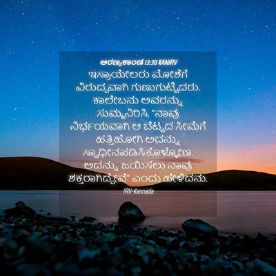 Picture 04 - ಅರಣ್ಯಕಾಂಡ 13:30 KANIRV - ಇಸ್ರಾಯೇಲರು ಮೋಶೆಗೆ - Bible Verse Picture