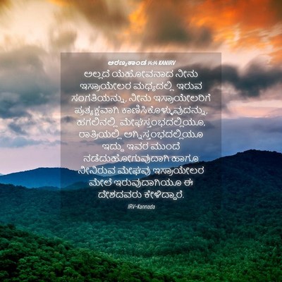 Picture 04 - ಅರಣ್ಯಕಾಂಡ 14:14 KANIRV - ಅಲ್ಲದೆ ಯೆಹೋವನಾದ - Bible Verse Picture