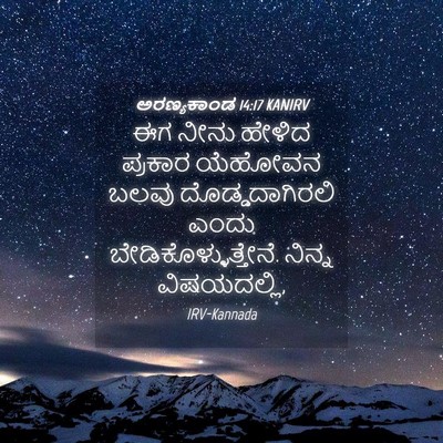 Picture 04 - ಅರಣ್ಯಕಾಂಡ 14:17 KANIRV - ಈಗ ನೀನು ಹೇಳಿದ - Bible Verse Picture