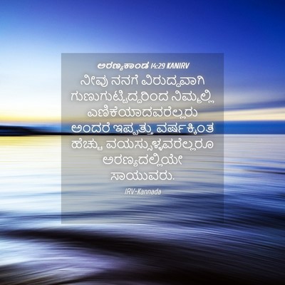 Picture 04 - ಅರಣ್ಯಕಾಂಡ 14:29 KANIRV - ನೀವು ನನಗೆ - Bible Verse Picture