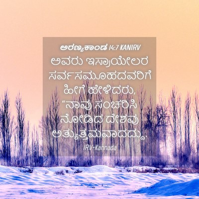 Picture 04 - ಅರಣ್ಯಕಾಂಡ 14:7 KANIRV - ಅವರು ಇಸ್ರಾಯೇಲರ - Bible Verse Picture