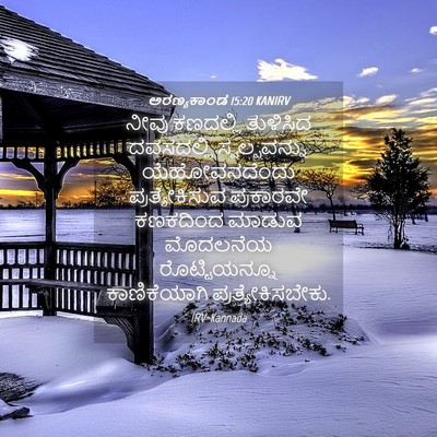 Picture 04 - ಅರಣ್ಯಕಾಂಡ 15:20 KANIRV - ನೀವು ಕಣದಲ್ಲಿ - Bible Verse Picture