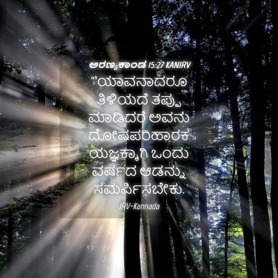Picture 04 - ಅರಣ್ಯಕಾಂಡ 15:27 KANIRV - “‘ಯಾವನಾದರೂ - Bible Verse Picture