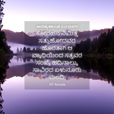 Picture 04 - ಅರಣ್ಯಕಾಂಡ 16:49 KANIRV - ಕೋರಹನ ನಿಮಿತ್ತ - Bible Verse Picture