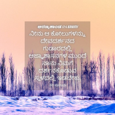 Picture 04 - ಅರಣ್ಯಕಾಂಡ 17:4 KANIRV - ನೀನು ಆ ಕೋಲುಗಳನ್ನು - Bible Verse Picture