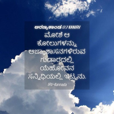 Picture 04 - ಅರಣ್ಯಕಾಂಡ 17:7 KANIRV - ಮೋಶೆ ಆ ಕೋಲುಗಳನ್ನು - Bible Verse Picture
