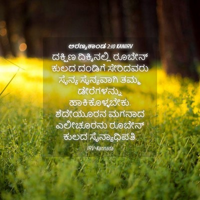 Picture 04 - ಅರಣ್ಯಕಾಂಡ 2:10 KANIRV - ದಕ್ಷಿಣ - Bible Verse Picture