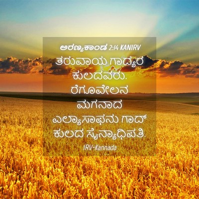 Picture 04 - ಅರಣ್ಯಕಾಂಡ 2:14 KANIRV - ತರುವಾಯ ಗಾದ್ಯರ - Bible Verse Picture