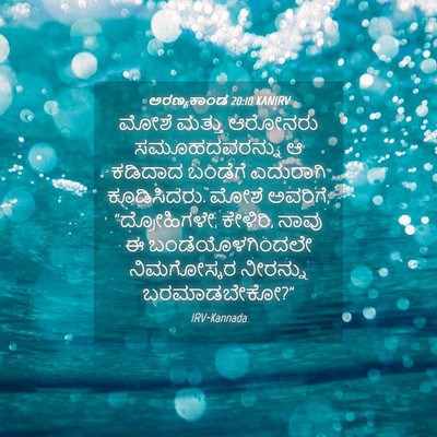 Picture 04 - ಅರಣ್ಯಕಾಂಡ 20:10 KANIRV - ಮೋಶೆ ಮತ್ತು ಆರೋನರು - Bible Verse Picture