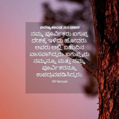 Picture 04 - ಅರಣ್ಯಕಾಂಡ 20:15 KANIRV - ನಮ್ಮ ಪೂರ್ವಿಕರು - Bible Verse Picture