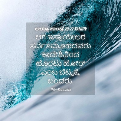 Picture 04 - ಅರಣ್ಯಕಾಂಡ 20:22 KANIRV - ಆಗ ಇಸ್ರಾಯೇಲರ - Bible Verse Picture