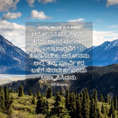 Picture 04 - ಅರಣ್ಯಕಾಂಡ 20:26 KANIRV - ಆರೋನನ - Bible Verse Picture