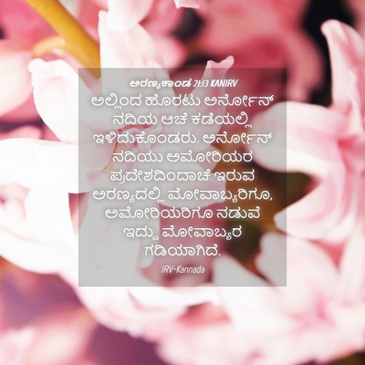 Picture 04 - ಅರಣ್ಯಕಾಂಡ 21:13 KANIRV - ಅಲ್ಲಿಂದ ಹೊರಟು - Bible Verse Picture