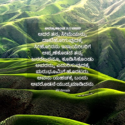 Picture 04 - ಅರಣ್ಯಕಾಂಡ 21:23 KANIRV - ಆದರೆ ತನ್ನ - Bible Verse Picture