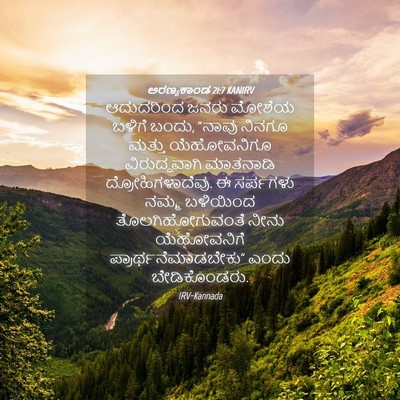 Picture 04 - ಅರಣ್ಯಕಾಂಡ 21:7 KANIRV - ಆದುದರಿಂದ ಜನರು - Bible Verse Picture