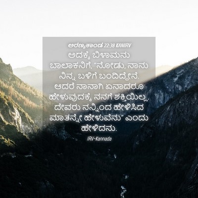 Picture 04 - ಅರಣ್ಯಕಾಂಡ 22:38 KANIRV - ಅದಕ್ಕೆ ಬಿಳಾಮನು - Bible Verse Picture