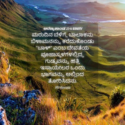 Picture 04 - ಅರಣ್ಯಕಾಂಡ 22:41 KANIRV - ಮರುದಿನ ಬೆಳಿಗ್ಗೆ - Bible Verse Picture