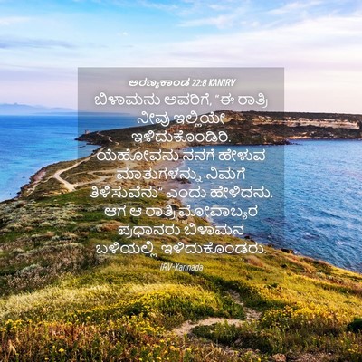 Picture 04 - ಅರಣ್ಯಕಾಂಡ 22:8 KANIRV - ಬಿಳಾಮನು ಅವರಿಗೆ, “ಈ - Bible Verse Picture