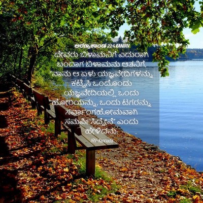 Picture 04 - ಅರಣ್ಯಕಾಂಡ 23:4 KANIRV - ದೇವರು ಬಿಳಾಮನಿಗೆ - Bible Verse Picture