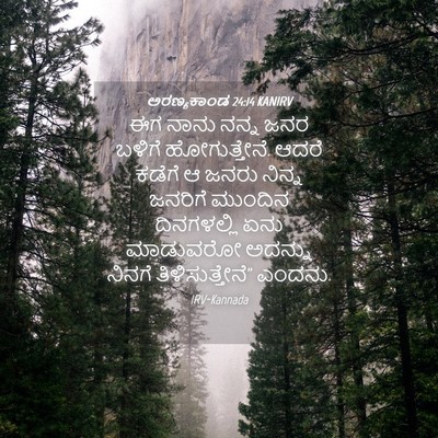 Picture 04 - ಅರಣ್ಯಕಾಂಡ 24:14 KANIRV - ಈಗ ನಾನು ನನ್ನ ಜನರ - Bible Verse Picture