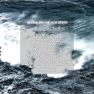 Picture 04 - ಅರಣ್ಯಕಾಂಡ 26:39 KANIRV - ಶೂಫಾಮನ ವಂಶಸ್ಥರಾದ - Bible Verse Picture