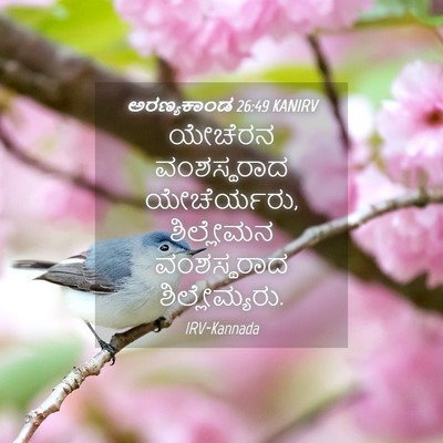 Picture 04 - ಅರಣ್ಯಕಾಂಡ 26:49 KANIRV - ಯೇಚೆರನ ವಂಶಸ್ಥರಾದ - Bible Verse Picture