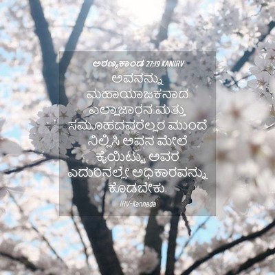 Picture 04 - ಅರಣ್ಯಕಾಂಡ 27:19 KANIRV - ಅವನನ್ನು - Bible Verse Picture