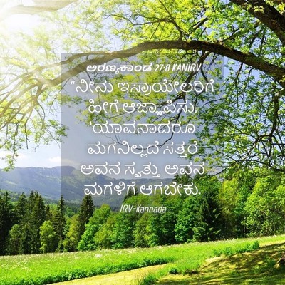 Picture 04 - ಅರಣ್ಯಕಾಂಡ 27:8 KANIRV - “ನೀನು - Bible Verse Picture