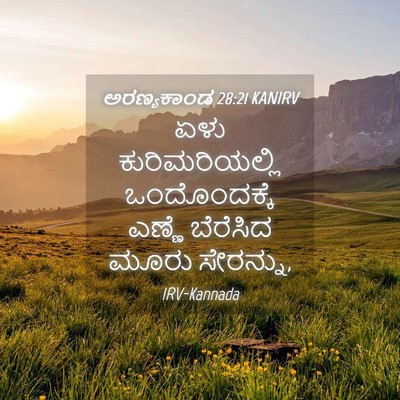 Picture 04 - ಅರಣ್ಯಕಾಂಡ 28:21 KANIRV - ಏಳು ಕುರಿಮರಿಯಲ್ಲಿ - Bible Verse Picture