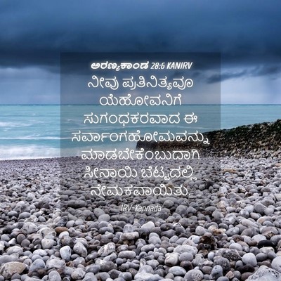 Picture 04 - ಅರಣ್ಯಕಾಂಡ 28:6 KANIRV - ನೀವು ಪ್ರತಿನಿತ್ಯವೂ - Bible Verse Picture