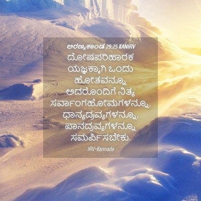 Picture 04 - ಅರಣ್ಯಕಾಂಡ 29:25 KANIRV - ದೋಷಪರಿಹಾರಕ - Bible Verse Picture
