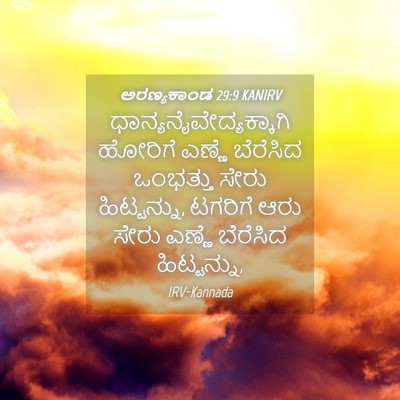 Picture 04 - ಅರಣ್ಯಕಾಂಡ 29:9 KANIRV -  - Bible Verse Picture