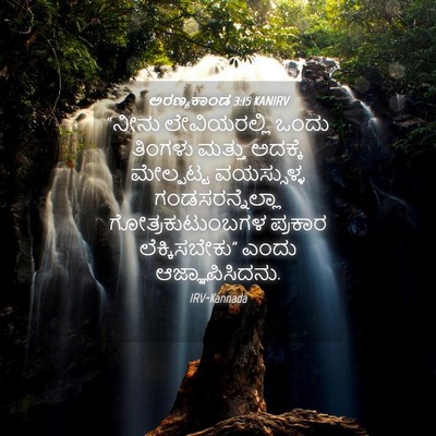 Picture 04 - ಅರಣ್ಯಕಾಂಡ 3:15 KANIRV - “ನೀನು ಲೇವಿಯರಲ್ಲಿ - Bible Verse Picture