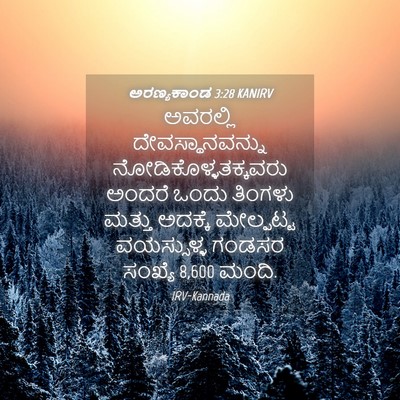 Picture 04 - ಅರಣ್ಯಕಾಂಡ 3:28 KANIRV - ಅವರಲ್ಲಿ - Bible Verse Picture