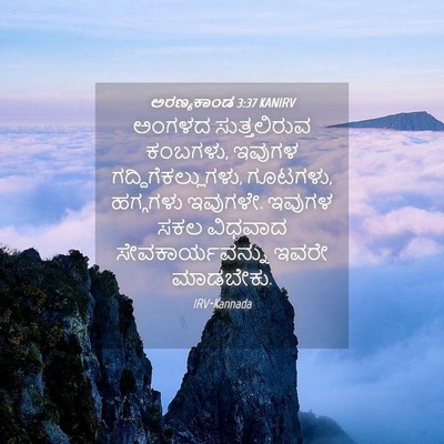 Picture 04 - ಅರಣ್ಯಕಾಂಡ 3:37 KANIRV - ಅಂಗಳದ ಸುತ್ತಲಿರುವ - Bible Verse Picture