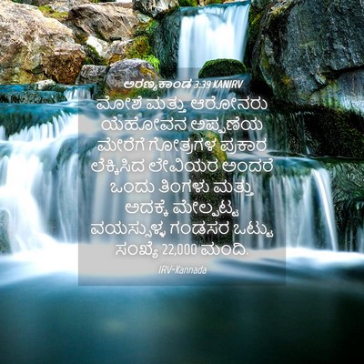 Picture 04 - ಅರಣ್ಯಕಾಂಡ 3:39 KANIRV - ಮೋಶೆ ಮತ್ತು ಆರೋನರು - Bible Verse Picture
