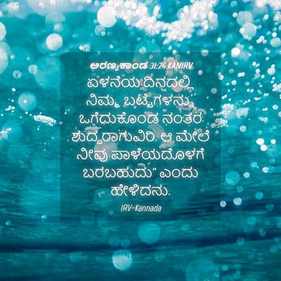 Picture 04 - ಅರಣ್ಯಕಾಂಡ 31:24 KANIRV - ಏಳನೆಯ ದಿನದಲ್ಲಿ - Bible Verse Picture