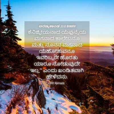Picture 04 - ಅರಣ್ಯಕಾಂಡ 32:12 KANIRV - ಕೆನಿಜ್ಜೀಯನಾದ - Bible Verse Picture