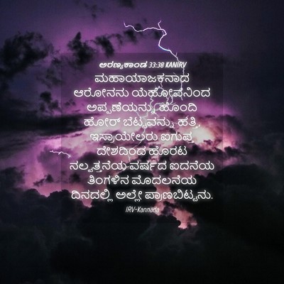 Picture 04 - ಅರಣ್ಯಕಾಂಡ 33:38 KANIRV - ಮಹಾಯಾಜಕನಾದ ಆರೋನನು - Bible Verse Picture