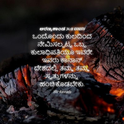 Picture 04 - ಅರಣ್ಯಕಾಂಡ 34:18 KANIRV - ಒಂದೊಂದು ಕುಲದಿಂದ - Bible Verse Picture