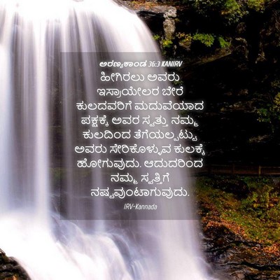 Picture 04 - ಅರಣ್ಯಕಾಂಡ 36:3 KANIRV - ಹೀಗಿರಲು ಅವರು - Bible Verse Picture