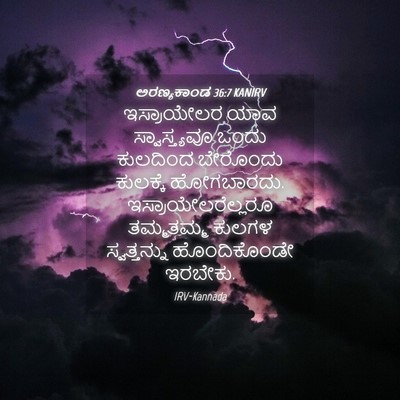Picture 04 - ಅರಣ್ಯಕಾಂಡ 36:7 KANIRV - ಇಸ್ರಾಯೇಲರ ಯಾವ - Bible Verse Picture