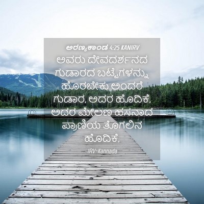 Picture 04 - ಅರಣ್ಯಕಾಂಡ 4:25 KANIRV - ಅವರು ದೇವದರ್ಶನದ - Bible Verse Picture