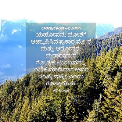 Picture 04 - ಅರಣ್ಯಕಾಂಡ 4:45 KANIRV - ಯೆಹೋವನು ಮೋಶೆಗೆ - Bible Verse Picture