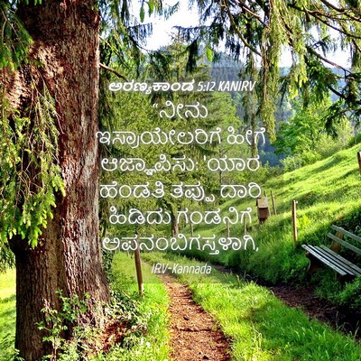 Picture 04 - ಅರಣ್ಯಕಾಂಡ 5:12 KANIRV - “ನೀನು - Bible Verse Picture
